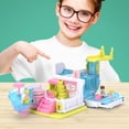 thumbnail image 3 of sunsanly Simulation Doll House Music And Light 3D Folding Early Education Entertainment Baby Pretend Toy Cooking Coffee House Toy Baby Products, 3 of 8