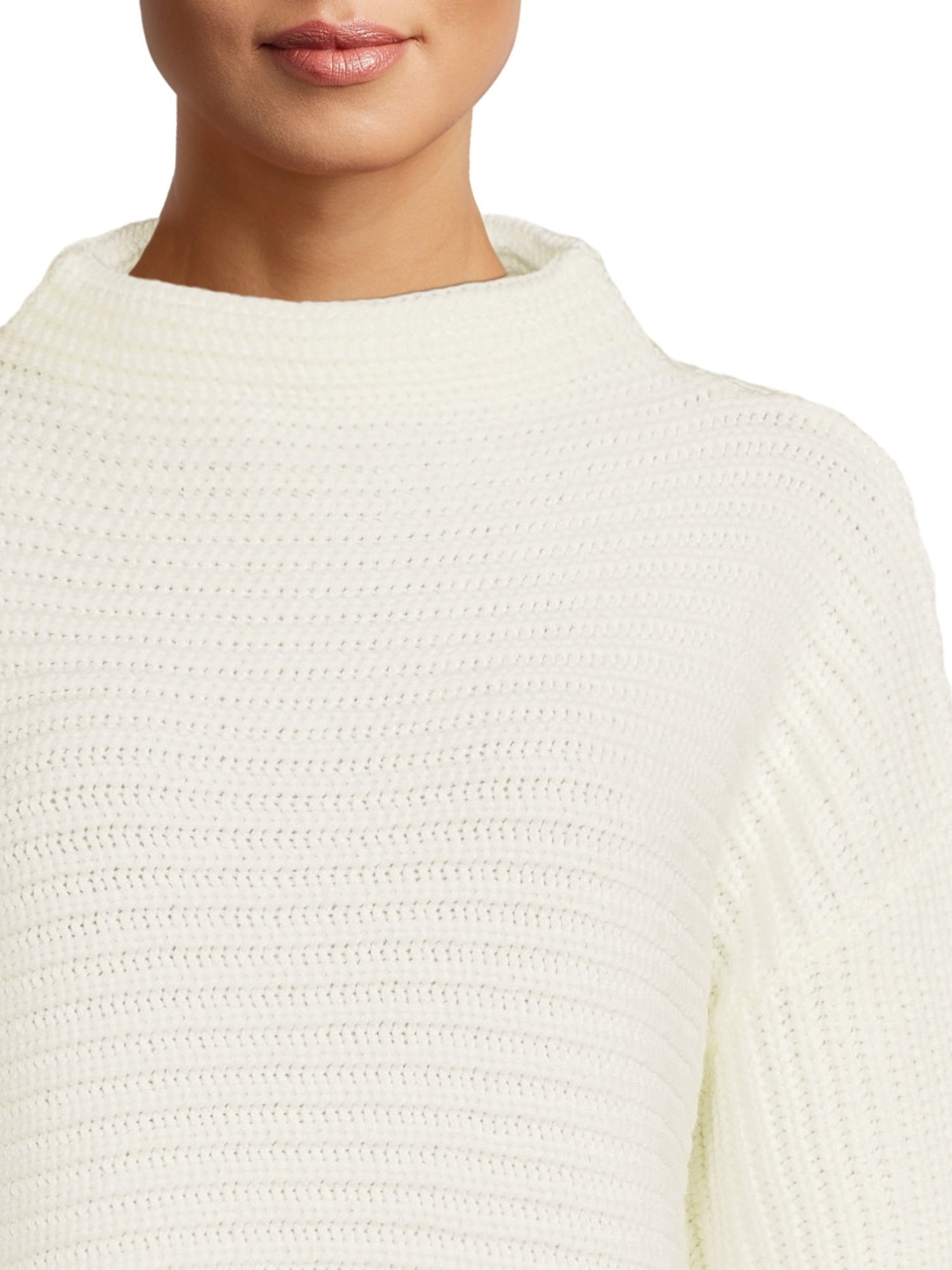 Time and Tru Women's Horizontal Shaker Knit Sweater