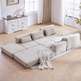thumbnail image 6 of Timbernest 100" L Shaped Modular Sectional Sofa, Convertible Sofa Bed Boneless Cloud Couch for Living Room, Camel, 6 of 11