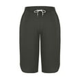 thumbnail image 4 of aidice Capris Pants for Women High Elastic Waisted Drawstring Casual Loose Workout Running Cropped Pant with Pockets, 4 of 7