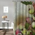 thumbnail image 2 of ARISTURING Berries Branch Leaves Shower Curtain Set with Hooks, Home Bathtubs Bathroom Curtain Decoration, 100% Polyester Fiber, Various Sizes 60x72, 2 of 7