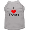 Pet Dog Cat Shirt Screen Printed, "I Love Treats"