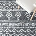 thumbnail image 6 of SAFAVIEH Parma Zen Geometric Shag Area Rug, Charcoal/Ivory, 5'3" x 7'6", 6 of 8