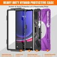 thumbnail image 5 of XYX Case for Samsung Galaxy Tab S9 FE+ 12.4 inch SM-X610/SM-X616B with 360 Degree Rotating, Hand Strap, Shoulder Strap, Purple, 5 of 7