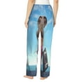 thumbnail image 3 of Xecao Elephant Sits Women's Straight Lounge Pajama Pants: The Epitome of Relaxed Sleepwear, 3 of 9