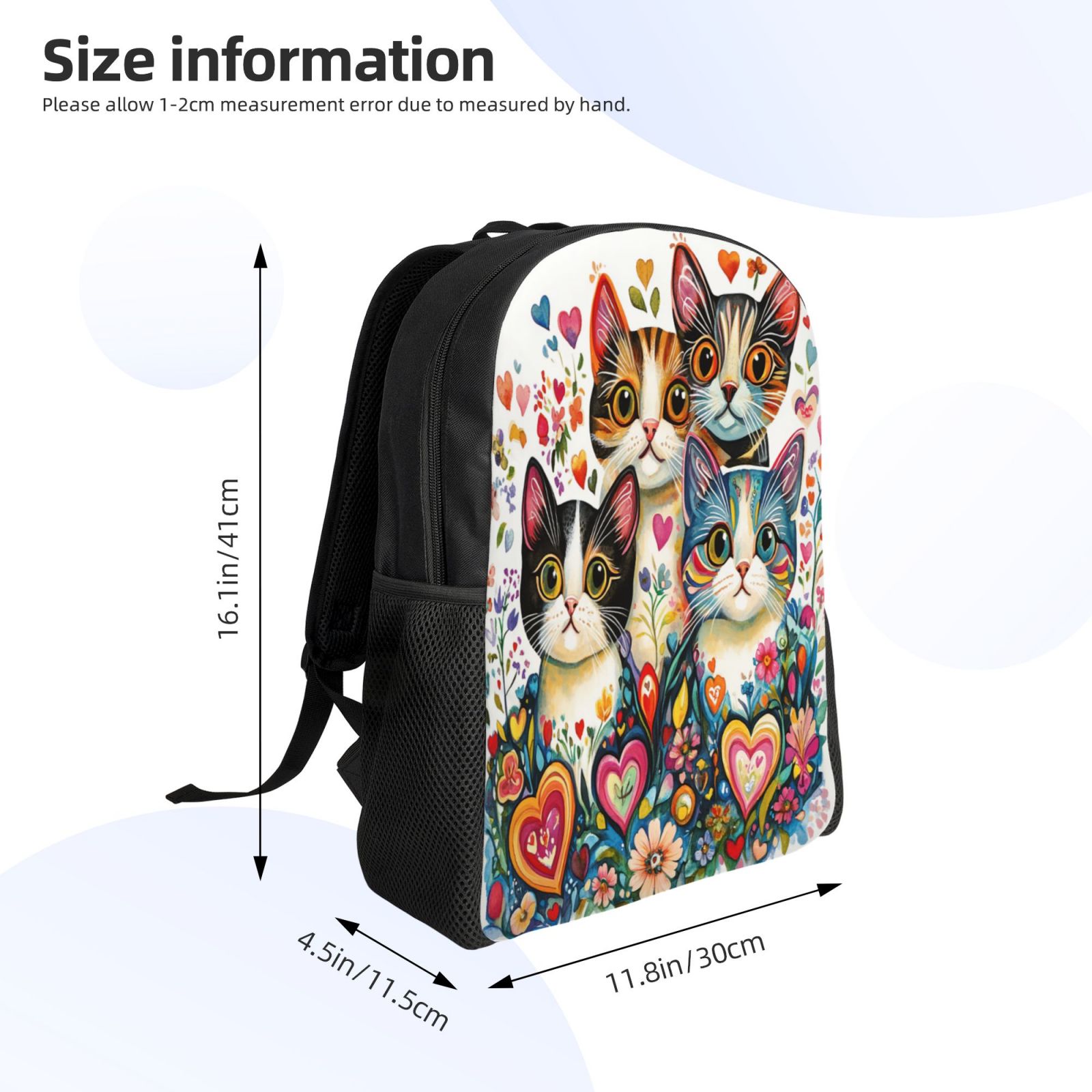 Cat Backpack Double Shoulder Backpack Durable, Spacious, Ergonomic Design for Travel, Work & Outdoor Use
