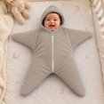 thumbnail image 7 of felwors Baby Starfish Onesie,Cozy Star Babies Swaddle Bag,Infant Soft Fleece One Piece Romper,Fall Winter Warm Outfits, 7 of 7