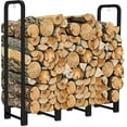 thumbnail image 3 of Support de Bois de Chauffage Robuste Porte-Bûches Support pour Foyer Extérieur Intérieur Mat, 3 of 4