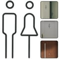 thumbnail image 3 of GOOHOCHY 1 juego de letreros de baño acrílicos con letrero de inodoro, letreros de acrílico y puerta de baño, letreros de baño para hombres y mujeres de negocios, letreros de baño, 3 of 8