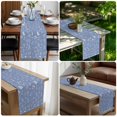 thumbnail image 5 of Dusty Blue Wildflowers Table Runner 90 Inches Long,Farmhouse Botanical Garden Floral Cotton Linen Table Runners Dresser Scarves,Fabric Tabletop Scarf Furniture Cover for Home Dinner Party 13"x90", 5 of 9