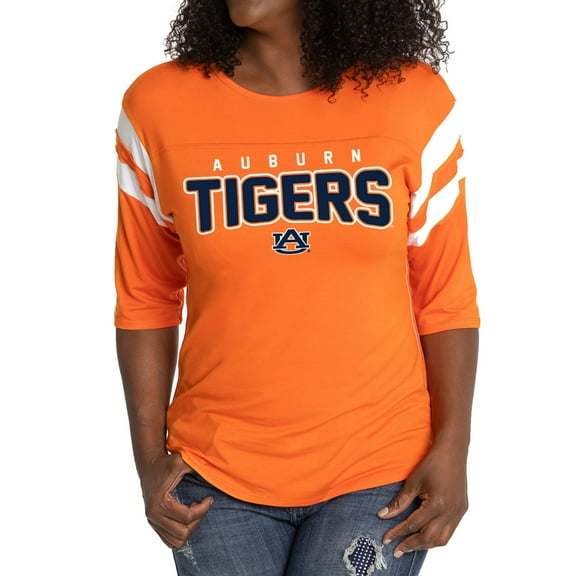 Women's Orange Auburn Tigers Relaxed Abigail Half-Sleeve T-Shirt
