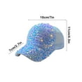 thumbnail image 3 of Diceymbol Glitter Sequin Baseball Cap Adjustable Sparkly Party Hat for Women, Breathable Mesh Sun Hat with Ponytail Hole for Outdoor, Travel, and Daily Wear, 3 of 8