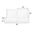 thumbnail image 4 of Sunbrella Sorra Home  Outdoor Loveseat Pillow and Cushion Set 23 in W x 25 in D x 5 in H - Canvas Natural Indigo, 4 of 5