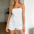 thumbnail image 2 of BOOMNY Womens Two Piece Shorts Set Solid Off Shoulder Tops Shorts Outfits Summer Casual Matching Sets, 2 of 6