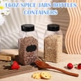 thumbnail image 4 of 28 Pack 16 oz Plastic Spice Jars with Cap, Clear Empty Square Bottle Containers Reusable Large Seasoning Powder Storage Jars with Shaker Flip Lid and Stickers for Kitchen Storing Salt, 4 of 8