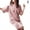 Coral Red, variant on Women Short Sleeve Nightgown Sleepwear Pajamas Cotton Sleep Dress Nightshirt N1O4
