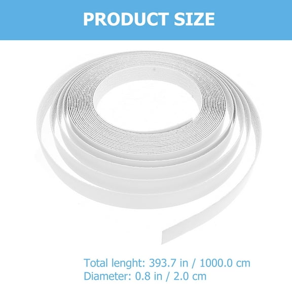 PTOOTP Flexible White PVC Edging Tape with Strong Adhesive, Decorative Trim for Furniture, Cabinets, and Home Improvement