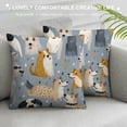 thumbnail image 3 of Nawypu Throw Pillow Covers Dogs Cushion Covers Childish Trendy Cute Black Cartoon Nursery Home Decorative Throw Pillowcases for Patio Sofa Couch, 3 of 5