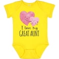 thumbnail image 3 of Inktastic I Love My Great Aunt Two Hugging Hearts Boys or Girls Baby Bodysuit, 3 of 5