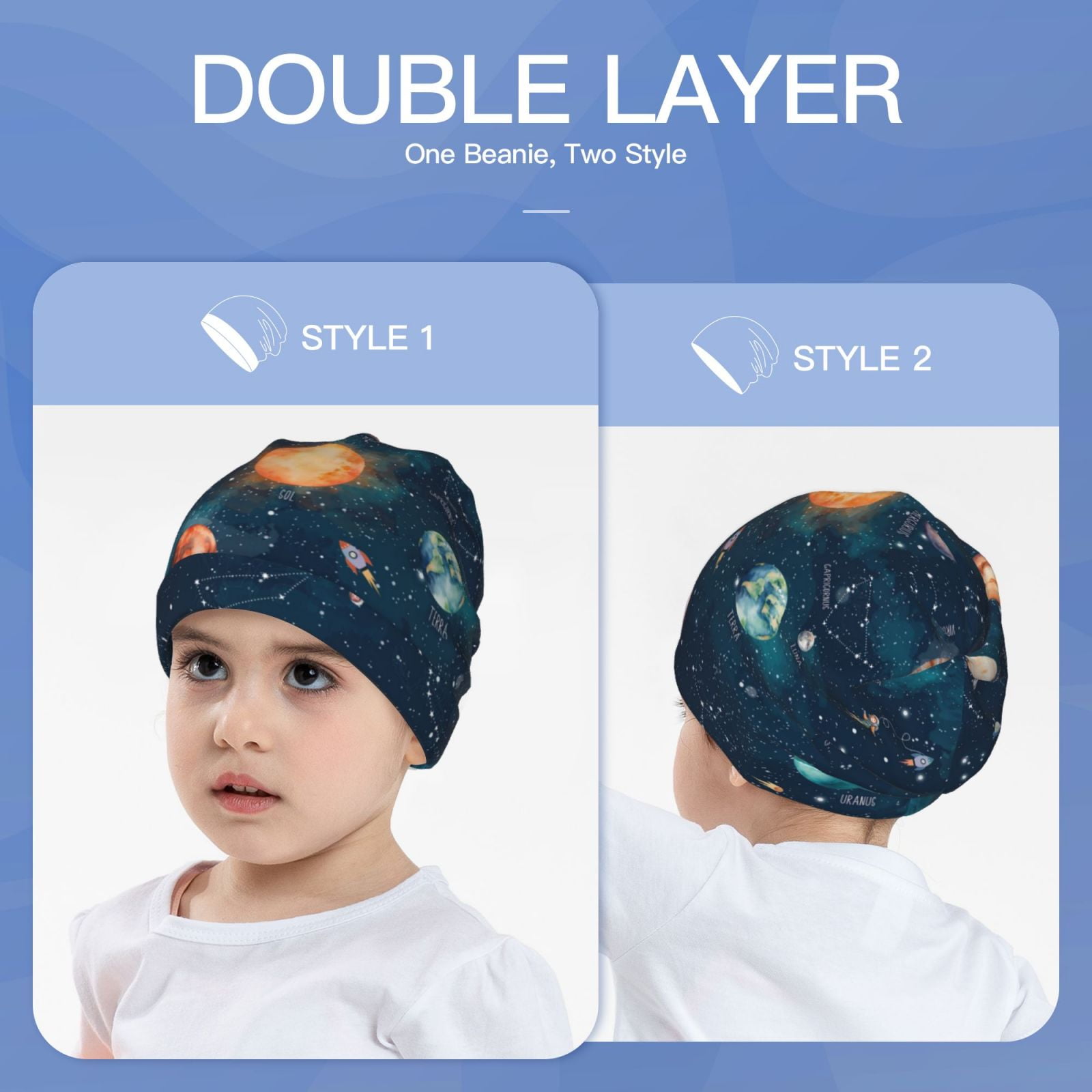 J JOYSAY Cartoon Space Planets Baby Sun Hat