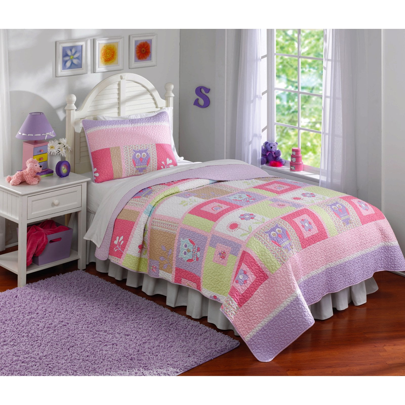 Happy Owls Bedding Quilt Set