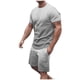 thumbnail image 1 of Mens Pantalones Casuales Cuello Redondo Impresión de Manga Corta Blusa Y Pantalones Cortos Traje, Pantalones de Traje para Hombres, 1 of 5
