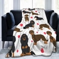 thumbnail image 2 of Manta de perro salchicha, regalo para niños, adultos, amantes de los perros salchicha, suave, cálida, ligera, acogedora, linda manta de perro salchicha para cama, sala de estar, sofá, decoración de, 2 of 4
