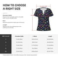 thumbnail image 5 of Naloa Colored Balloons Print T-Shirts Short Sleeve V Neck Tees for Women Fashion Tops Trendy Lightweight Soft Casual Summer Outfits Clothes, 5 of 5