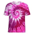 thumbnail image 5 of Colorful Swirls Tie-dye Women's T-Shirt Short Sleeve T Shirts Tops Tee Ladies Loose T, 5 of 6