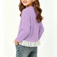 thumbnail image 5 of ATOGUTA Girls Long Sleeve Shirts Casual Long Sleeve T Shirts Kids Crewneck Tops Fashion Tees Size 0-12, Purple, 5 of 6