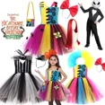 thumbnail image 2 of Disfraz de Disney para Halloween de Pesadilla antes de Navidad para niños y niñas, disfraz de princesa Jack, traje de fiesta elegante de Sally, 2 of 5