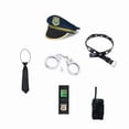 thumbnail image 2 of 5pcs Female Police Costume for Kids, Role Play Dress-Up Set for 3 - 10 Years Old-Blue, 2 of 4