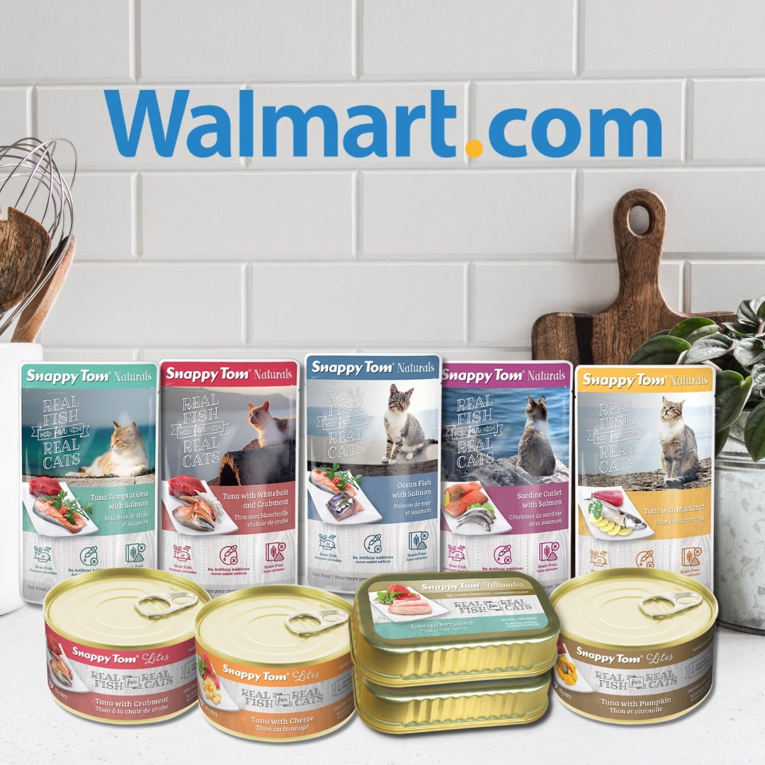 Snappy Tom "Lites" Tuna with Salmon. Wet Cat Food, 3 oz cans, 24 count