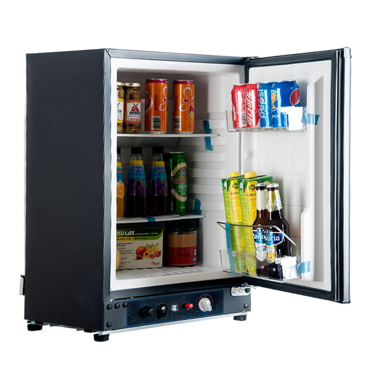 Smad 3 Way Refrigerator 12v Fridge for RV Trucks Propane Refrigerator No  Noise, AC/DC/LPG,55 Qt, Removable Shelves & Reversible Door, Black