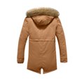 thumbnail image 2 of LEEy-world Winter Coat Men's Hooded Jacket, Quilted Coat, Sherpa Lined Coffee,L, 2 of 3