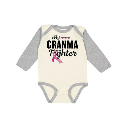 

Inktastic Breast Cancer Awareness My Granma is a Fighter Gift Baby Boy or Baby Girl Long Sleeve Bodysuit