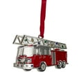 thumbnail image 2 of Northlight Plated Fire Truck with European Crystals Christmas Ornament - 3.5" - Red and Silver, 2 of 3