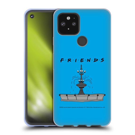 Head Case Designs Officially Licensed Friends TV Show Iconic Fountain Soft Gel Case Compatible with Google Pixel 5 5G