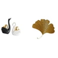 thumbnail image 1 of estatua de cisne,Estatuas y figuras de cisnes de cerámica modernas Esculturas,Esculturas de pared de hojas,Esculturas de pared de hierro forjado con hojas de ginkgo,Escultura de pared con, 1 of 8