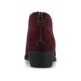 thumbnail image 3 of Journee Womens Livvy Back Heel Zip Stacked Heel Booties, Widths Available, 3 of 9