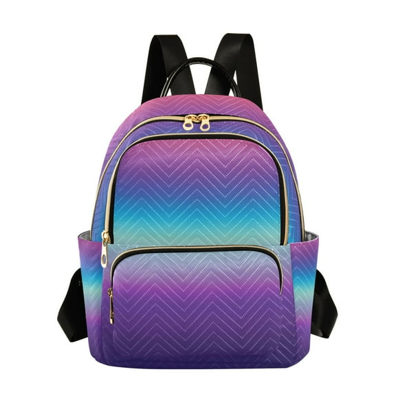ALAZA Blue Gradient Womens Travel Laptop Backpack Large Daypack Ladies Shoulder Bags S