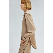 Piped Shirt Trousers Set