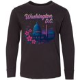 thumbnail image 3 of Inktastic Washington D.c. Skyline Cherry Blossoms Long Sleeve Youth T-Shirt, 3 of 5