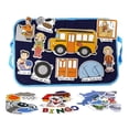 thumbnail image 1 of Tablero de cuentos de fieltro portátil para guardería, actividad preescolar, juguete de viaje para niños y niñas de más de 3 años , autobús, 1 of 8