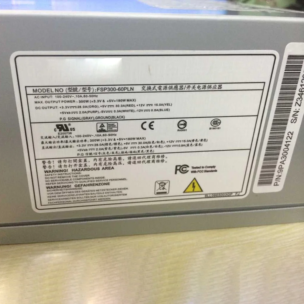 FSP300-60PLN Power Supply For Advantech IPC-610L 610H Industrial Computer 300W Psu