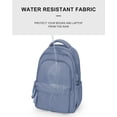 thumbnail image 5 of Cute Aesthetic Backpack with USB Charge for College, Waterproof Schoolbag with Pockets, Medium Casual Daypack for Students Teens Women Men, Blue, 5 of 9