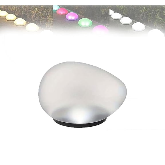 Solar Cobblestone Pathway Lights – Waterproof LED Rock Lights for Garden, Stairs & Yard, Colorful Pave Stone Markers, Energy Efficient Outdoor Decor