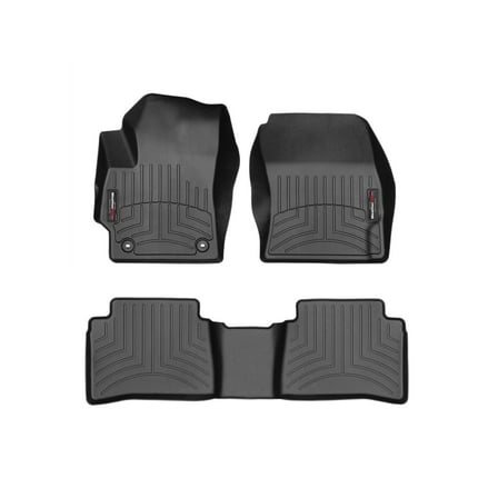 WeatherTech Custom Fit FloorLiners compatible with 2020-2026 Toyota Corolla Hybrid - 1st & 2nd Row, Black