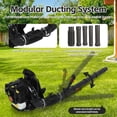 thumbnail image 4 of Floseru 52CC Backpack Gas Powered Leaf Blower, Commercial 550 CFM 1.7 HP 2 Cycle Powerful Lightweight Gasoline Grass Lawn Blower with Harness Air-Cooled & Fuel Tank for Yard Lawn Care, Snow Removal, 4 of 10
