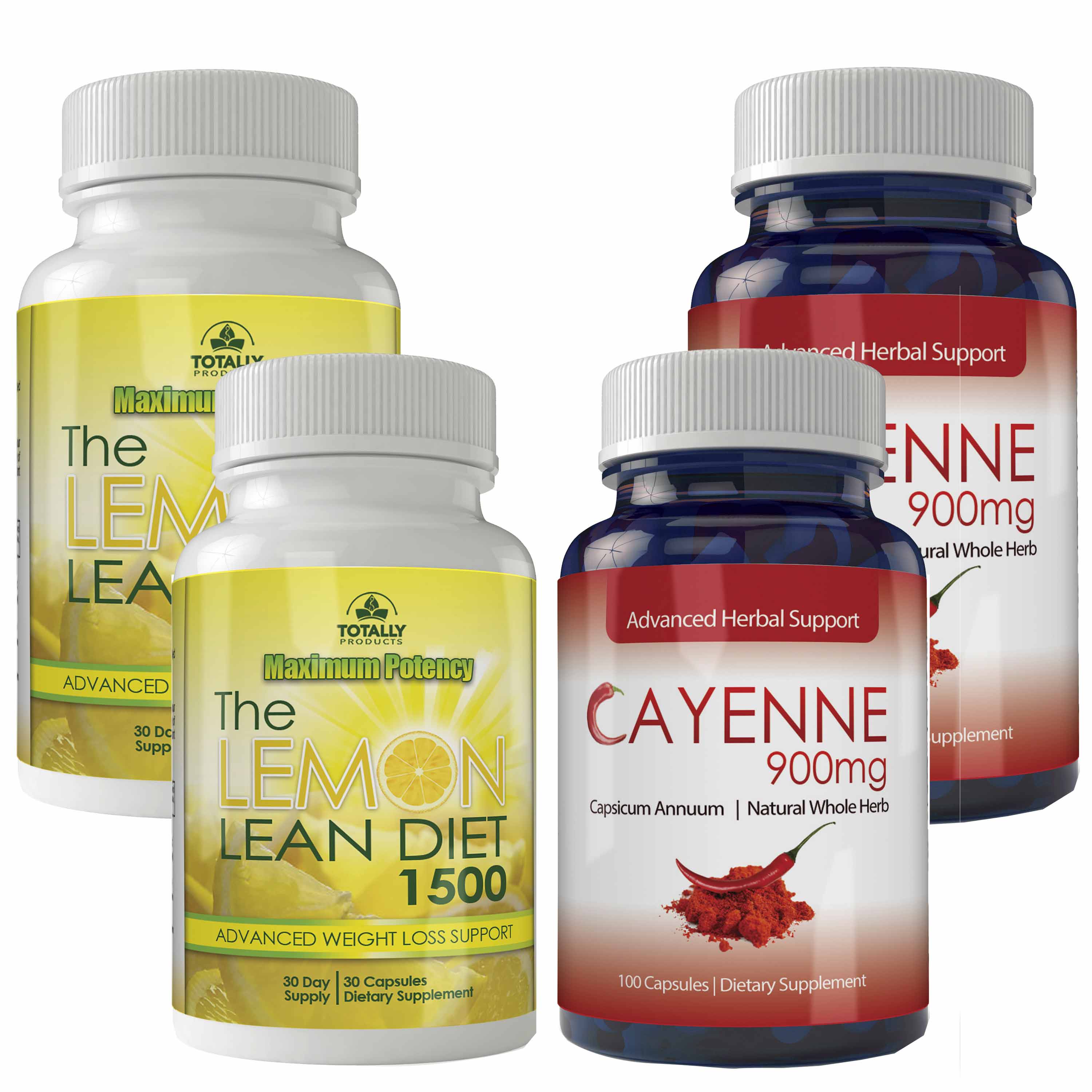 Cayenne Pepper 900mg and The Lemon Lean Diet 1500mg Combo Pack